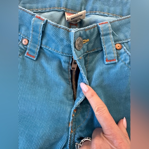 True Religion vintage y2k blue corduroy joey flare pants - Picture 5 of 10